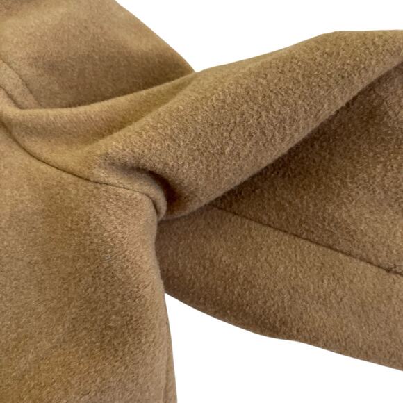 LANDS’ END Womens 16P Camel Wool Blend Mid-Length Peacoat Car Coat - Picture 14 of 16